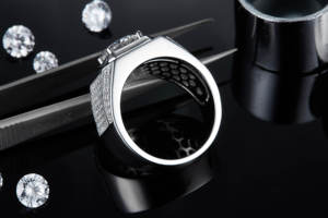 Bagues de mariage en moissanite pavée certifiées GRA, plaquées or, en argent sterling 925, métal lourd et précieux, micro-incrustation, romantiques pour femme - Product Image 6