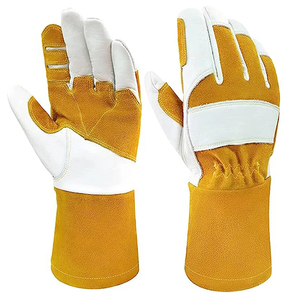 Servicio OEM Personalizable, Guantes de Soldadura TIG Profesionales de Cuero Duraderos para Protección de Manos y Brazos, con Forro de Cuero y Algodón - Product Image 1