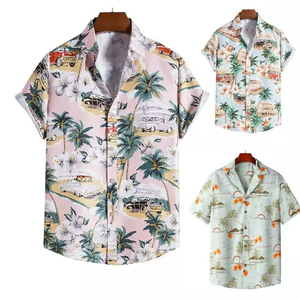 Factory Direct Sale Vacation Wholesale Mens Hawaiian <b>Shirts</b> Custom Printed Cotton <b>Button</b> Down <b>Shirts</b> - Product Image 6