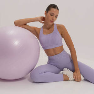 Ensemble de yoga pour femmes de haute qualité, grande taille, logo uni sur le devant, respirant, écologique, ensemble 2 pièces, best-seller, vente chaude - Product Image 6