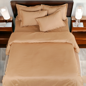 Ensemble de draps de lit beige de qualité supérieure avec housses d'oreiller, finition douce et élégante - Product Image 5