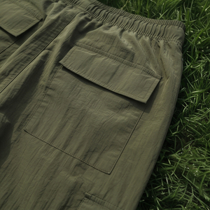 Men Lightweight Windbreaker Pants Outdoor Training Casual Track Cargo Pants Elastic Waist Cargo <b>Wind</b> <b>Breaker</b> Trouser Unisex - Product Image 3