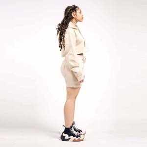 Conjunto Deportivo para Mujer, Top de Manga Larga sin Costuras y Pantalones Cortos de Cintura Alta, Ropa de Entrenamiento - Product Image 2