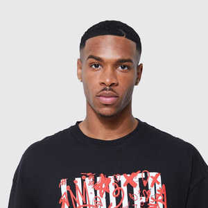 T-shirt imprimé 100 % coton coupe ample pour homme, style streetwear décontracté, avec motif en relief, service OEM ODM – Meilleures ventes - Product Image 5