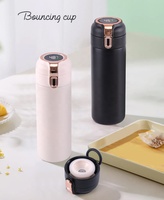 Flacons à vide à affichage de température numérique LED coffret cadeau de Noël bouillotte intelligente en acier inoxydable avec filtre logo personnalisé