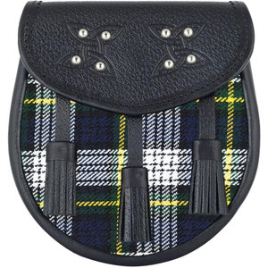 Ventoria Enterprises Modèle 2026 Sporran écossais fait main en cuir, Tartan Gordon, pour tenue traditionnelle, semi-robe, personnalisé - Product Image 1