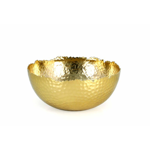 Cuenco Redondo de Metal Dorado Martillado para Servir, Frutero, Utensilios de Cocina, Artesanía, Decoración de Mesa, Centro de Mesa Moderno y Lujoso, Regalo - Product Image 2