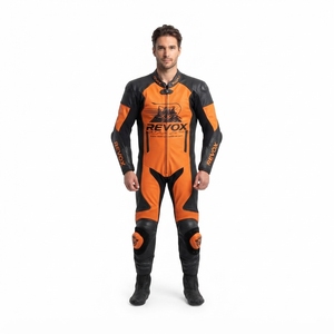 Traje de Motociclismo Personalizado Unisex de Una Pieza, Azul y Blanco, de Cuero Transpirable, OEM, Manga Larga, Invierno, TASHU INTERNATIONAL - Product Image 1