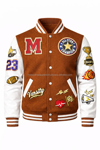 Premium Custom Varsity <b>Jacket</b> With Chest And Back Embroidery Wholesale Personalized <b>Baseball</b> <b>Jacket</b> - Product Image 5