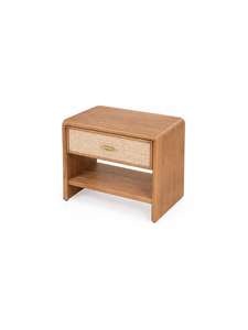 Mueble Minimalista de Madera Maciza Hecho a Mano para Sala de Estar, con Cajones Tejidos y Estantes Abiertos, Mueble de Almacenamiento para Decoración Estética de Hoteles y Apartamentos - Product Image 5