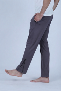Pantalon de survêtement gris anthracite pour homme, taille élastique, décontracté, en maille, avec poches latérales, respirant, idéal pour l'été - Product Image 3