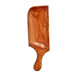 Plateau de service en bois durable avec poignée Plateau en bois naturel Longue assiette de service en bois pour les sushis, les biscuits et la cuisine domestique - Product Image 3