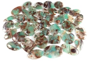 Vente en gros de pierres précieuses naturelles en quartz Aquaprase, cabochons de haute qualité à dos plat pour la fabrication de bijoux, collection unique de pierres précieuses - Product Image 6