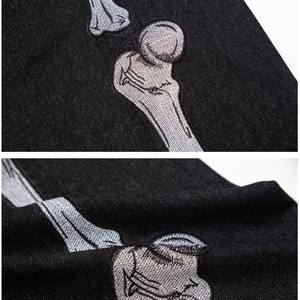 High Street Trend Custom Embroidered Vintage Men's Straight-leg Denim <b>Jeans</b> ODM Knitted Mid Waist Breathable <b>Button</b> Decoration - Product Image 6