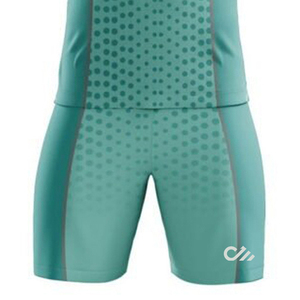 ชุดฟุตบอลผู้ชายผ้าโพลีเอสเตอร์แบบเรียบ ระบายอากาศได้ดี สีน้ำเงิน ชุดแข่งฟุตบอล ชุดกีฬาฟุตบอล ครบชุด - Product Image 5