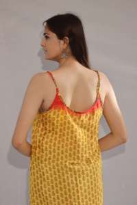 Vestido indio de algodón con estampado Floral y bloque de mano, nueva moda, ropa informal de verano para bodas, cintura Natural ecológica hecha a mano - Product Image 4