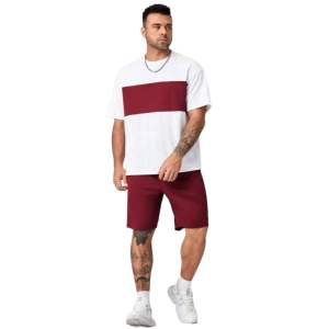 Conjuntos de pantalones cortos para hombre de alta calidad, corte holgado y regular, conjunto de dos piezas para verano, camiseta informal y deportiva de alta gama con pantalones cortos. - Product Image 4