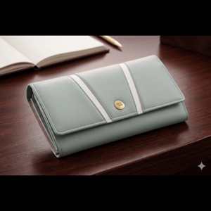 WRIZA Premium Genuine Leather <b>Wallet</b> for Women | <b>RFID</b> Blocking Clutch Multiple Card Slots Cash Compartments Daily Use Large - Product Image 2