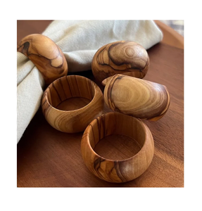 Porte-serviettes personnalisé à bas prix, qualité supérieure, décoration de mariage et de fête à domicile, anneaux à serviettes en bois - Product Image 4