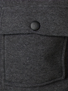 Men's Dark Gray Workwear Style Jacket & <b>Pants</b> Set Turn-<b>Down</b> Collar Solid Color Autumn Wear FRENCH TERRY Fabric made bangladesh - Product Image 6