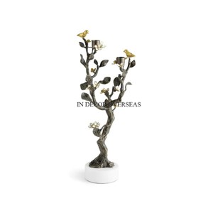Modern European Designer Stainless Steel <b>Candelabra</b> Three Arm Candle Holder Home Decoration Durable Metal Design From India - Product Image 4