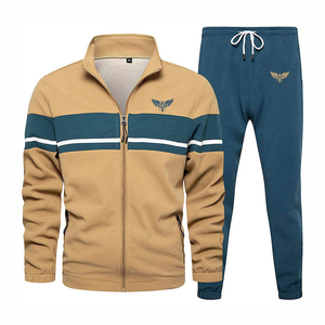 Conjunto Deportivo Premium Personalizado para Hombre, Chaqueta con Cierre y Pantalones Jogger, Ropa Deportiva Informal para Gimnasio, Traje de Entrenamiento de Dos Tonos - Product Image 3