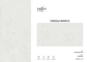 Carreaux de porcelaine haut de gamme sculptés par des designers, 600x1200, grand format premium pour salon, salle de bain, cuisine et décoration murale - Product Image 6