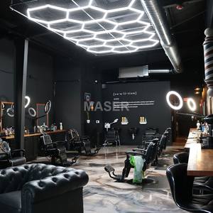 High Performance Barbershop Verlichting Led Lights Zeshoekige Honingraat Plafondverlichting Voor Kapper Station 15 Grid Systeem - Product Image 5
