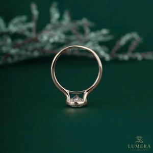 2.00 Round Brilliant Cut Lab Grown Diamond Engagement <b>Ring</b> Bezel Setting <b>Plain</b> Band Solitaire Wedding <b>Ring</b> For Women - Product Image 6
