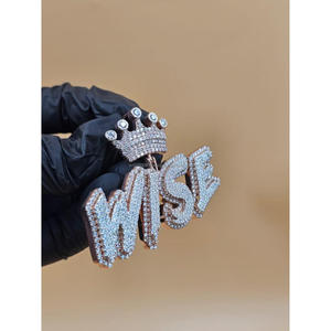 Collar con Colgante de Corona "WISE" con Diamantes de Moissanita, Estilo Hip Hop, en Oro y Plata, Joyería Brillante, Regalo para Hombres y Mujeres - Product Image 6