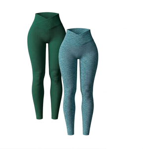 Women High Waist Yoga Leggings Fitness Gym Wear Seamless Stretch Running <b>Tights</b> Sports Activewear Comfort Shape Wear Pants - Product Image 2