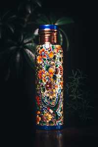 Botella de Cobre Puro Resistente para Cocina y Comedor - Product Image 1