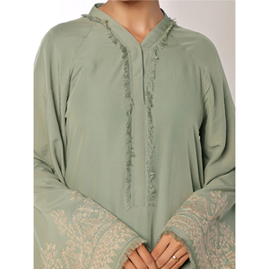 Nouvelles Robes Abaya pour Femmes en Gros, Manches Longues, Abaya Ouverte Musulmane, Ensemble Robe d'Été pour Femmes - Product Image 6