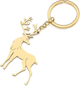 Elegant Gold Deer Keychain Premium Metal Animal <b>Key</b> <b>Ring</b> Luxury <b>Bag</b> Charm Gift for Men Women Car <b>Keys</b> Accessories - Product Image 4
