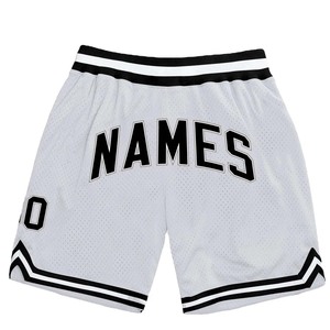 Custom Logo Printed Athletic Blank Men's Gym <b>Mesh</b> Summer Basketball Shorts Striped Design High Street Style Drawstring Short Men - Product Image 3