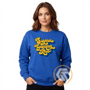 เสื้อผ้าฝ้ายฟลีซคุณภาพสูงสำหรับผู้หญิง Sigma Gamma Rho รุ่นฤดูใบไม้ร่วง/ฤดูหนาว ปักลาย ป้องกันรอยยับ เป็นมิตรกับสิ่งแวดล้อม - Product Image 1