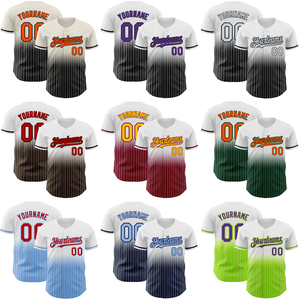 Camisetas Personalizadas para Adultos, Sublimadas con Degradado de Color, Bordadas y Transpirables, Estilo Jersey de Béisbol - Product Image 1