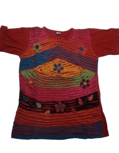 Hauts imprimés de conception de luxe de meilleure qualité pour les dames vêtements lisses haut décontracté à la recherche de shorts t-shirts à vendre de l'inde - Product Image 1