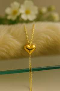 New Arrival <b>Solid</b> 925 Sterling <b>Silver</b> 18K Gold Plated 10mm Puffy Heart Chain <b>Bracelet</b> For Women Delight Luxury Jewelry Supply - Product Image 2