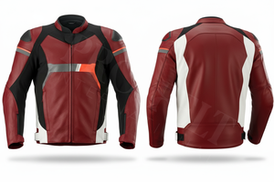Chaqueta de Motociclismo de Cuero Personalizada para Hombre, Acolchada y Blindada, Protección de Alta Velocidad, Equipo de Carreras, Chaquetas de Cuero con Paneles de Malla - Product Image 5