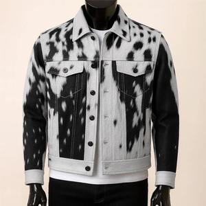 Chaqueta de Motocicleta de Cuero Vacuno Auténtico, Hecha a Mano, Transpirable, Impermeable, Resistente al Viento, Tejida, Ecológica, para Invierno - Product Image 3