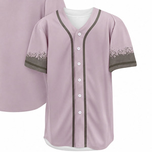 Uniforme de baseball unisexe personnalisé pour adultes, imprimé par transfert thermique, respirant, séchage rapide, coton polyester, antibactérien, idéal pour l'été - Product Image 3