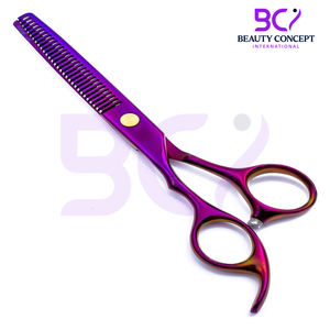 Tijeras de entresacar de doble filo ultraafiladas de acero inoxidable 2026 de alto rendimiento, 6.0 pulgadas, color morado, servicio OEM ODM - Product Image 2