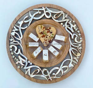 Bandeja de madera hecha a mano por Artisan Craft pulida para regalos para servir dulces Love & Nautical Style Souvenir - Product Image 3