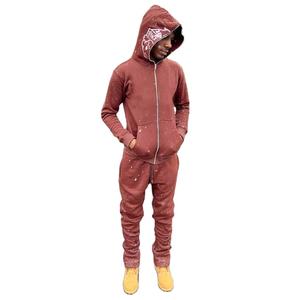 Chándal personalizado con cremallera de cara completa para hombre, venta al por mayor, chándal para correr, sudadera informal con cremallera completa, sudaderas con capucha transpirables - Product Image 4