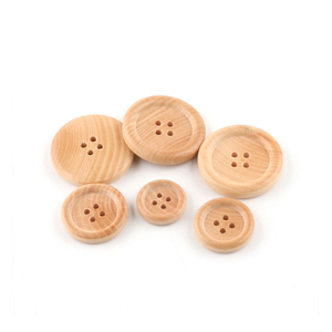 Botones de Malla de Madera de Alta Calidad con 4 Agujeros, Decoración Elegante Grabada e Impresa para Abrigos, Técnica de Recubrimiento Ecológica - Product Image 4