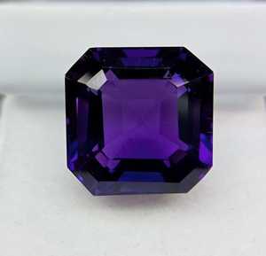 Aigue-marine naturelle de qualité supérieure, taille Asscher, certifiée par un tiers, pierre précieuse violette pour la fabrication de bijoux - Product Image 2