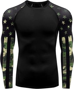 Mma Rash Guard Tops Rashguard Rash Guard Custom <b>Compression</b> <b>Shirts</b> for Men <b>Compression</b> Long Sleeve <b>Compression</b> <b>Shirt</b> Rash Guard - Product Image 2
