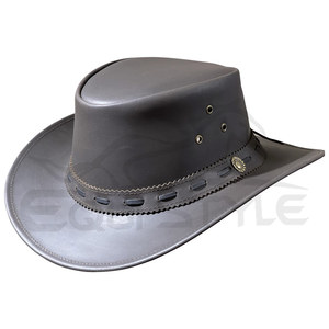 Wide Brim Genuine Leather <b>Hat</b> Western <b>Band</b> Black Adult Fashion Casual Travel Outdoor Wear Unisex Cowboy <b>Hat</b> - Product Image 2