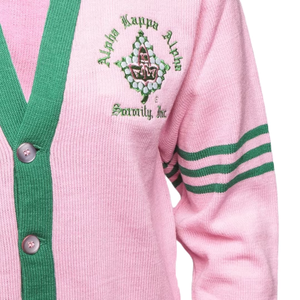  Ajoutez vos logos, cardigans à col en V, pulls en tricot à manches longues, 100% acrylique, fermeture à boutons, sororité, fraternité - Product Image 4